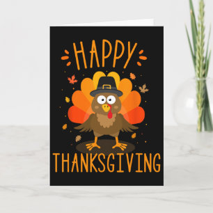 Happy Thanksgiving For Turkey Day Family Dinner Card