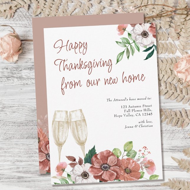 Happy Thanksgiving from New Home Autumn Flower Announcement (Creator Uploaded)