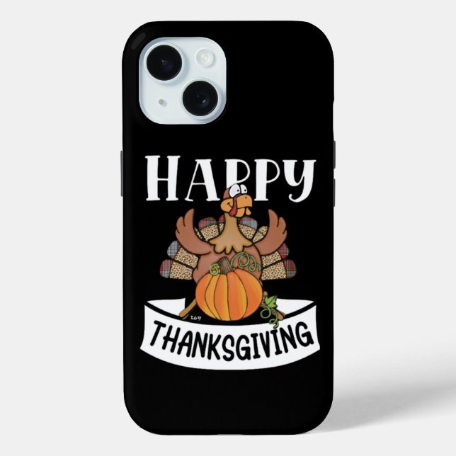 HAPPY THANKSGIVING funny thanksgiving Case-Mate iPhone Case (Back)