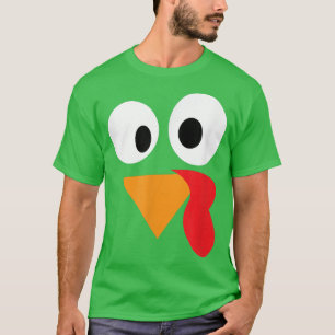 Happy Thanksgiving Funny Turkey Face  T-Shirt