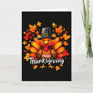 Happy Thanksgiving Funny Turkey Family Dinner Than Card