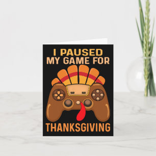Happy Thanksgiving Gaming Fall Turkey Gamer Boys K Card