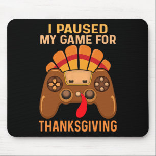Happy Thanksgiving Gaming Fall Turkey Gamer Boys K Mouse Pad
