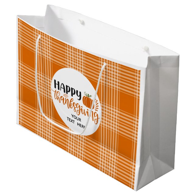 Happy Thanksgiving Gift Bag (Front Angled)