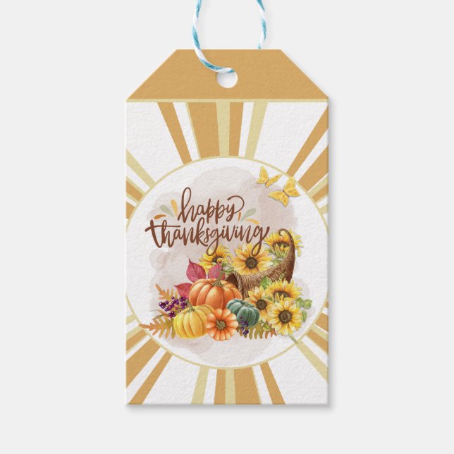 Happy Thanksgiving Gift Tags (Front)