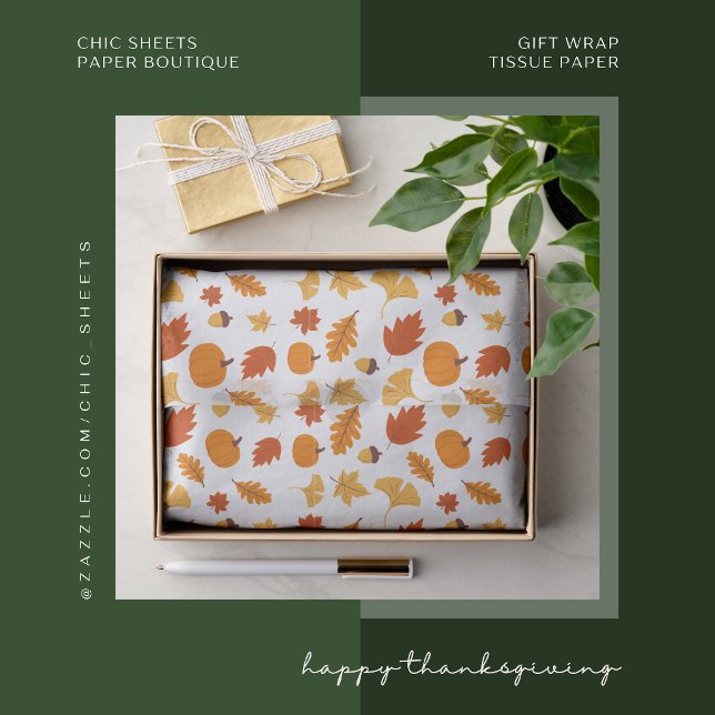 Happy Thanksgiving Gift Wrap Tissue Paper (Creator Uploaded)