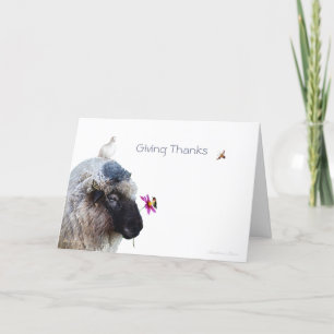 Happy Thanksgiving: Giving Thanks. Holiday Card