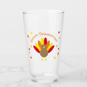 Happy Thanksgiving Glass