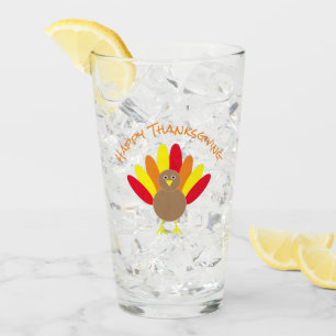 Happy Thanksgiving Glass
