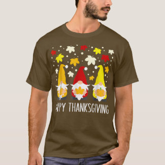 Happy Thanksgiving Gnome Fall Autumn  T-Shirt