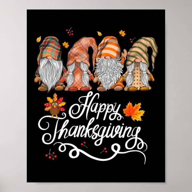 Happy Thanksgiving Gnomes  Poster (Front)
