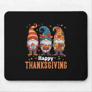 Happy Thanksgiving Gnomes Pumpkin Gifts Autumn Tha Mouse Pad