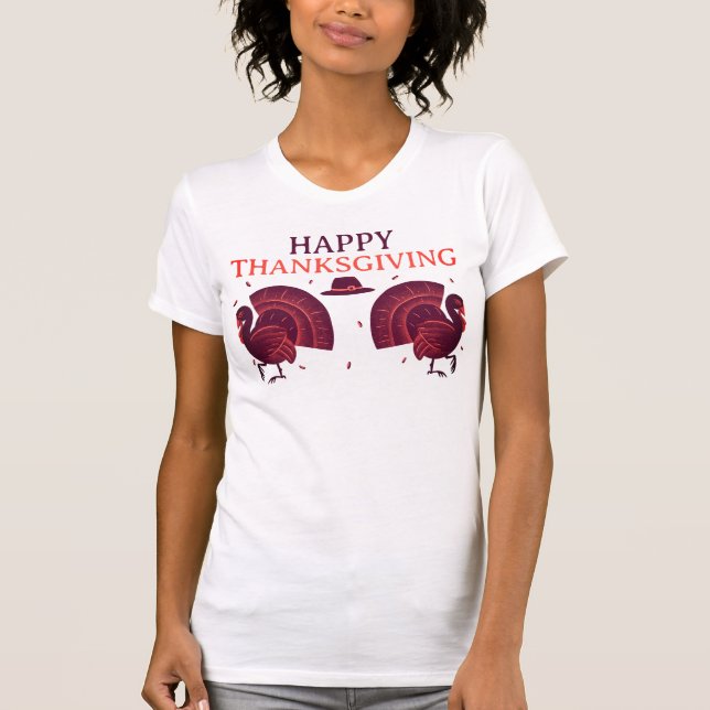 Happy Thanksgiving Gobble Gobble Shirt (Front)