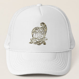 Happy Thanksgiving Golden Cornucopia Trucker Hat