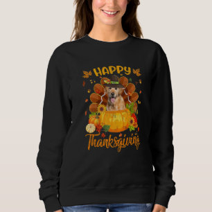 Happy Thanksgiving Golden Retriever Dog Turkey Pum Sweatshirt