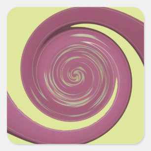 Happy Thanksgiving Golden Yellow whirl design.png Square Sticker