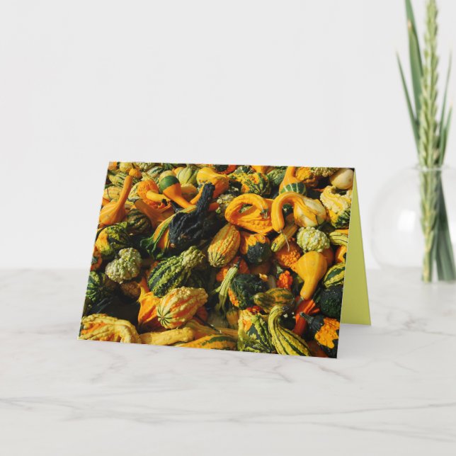 Happy Thanksgiving Gourds Greeting Card (Front)