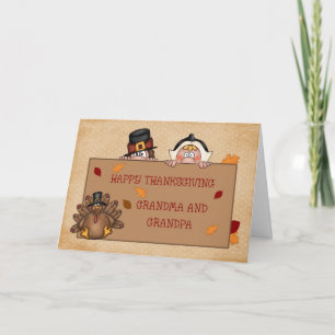 Happy Thanksgiving Grandparents Greeting Card