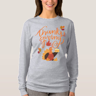 Happy Thanksgiving | Grateful & Blessed Fall T-Shirt