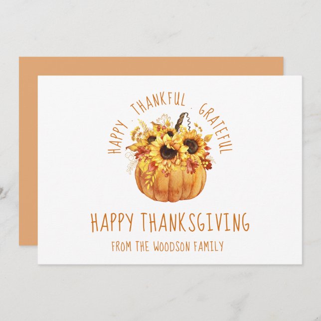 Happy Thanksgiving Greeting (Front/Back)