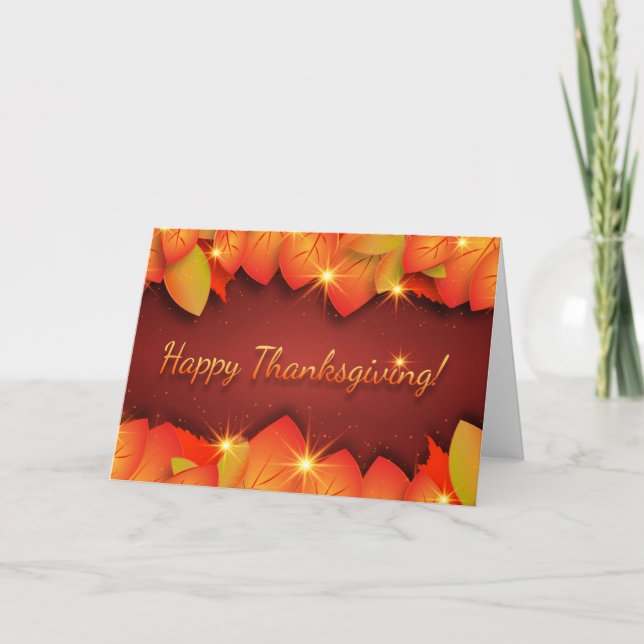 Happy Thanksgiving Greetings Announcement (Front)