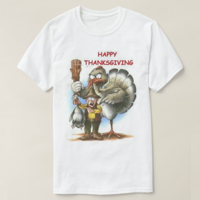 Happy Thanksgiving Guess Who T-Shirt (Design Front)
