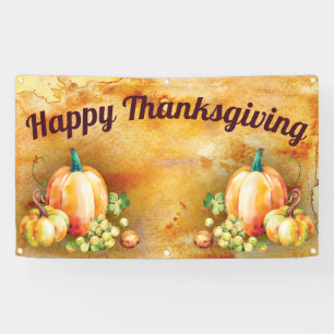 Happy Thanksgiving Harvest Fall Autumn Festival Banner