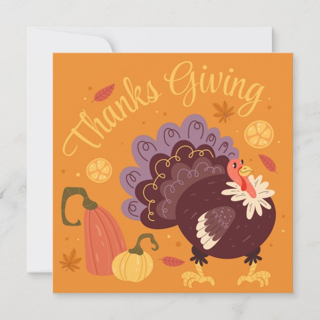 Happy Thanksgiving Holiday Card (Front)