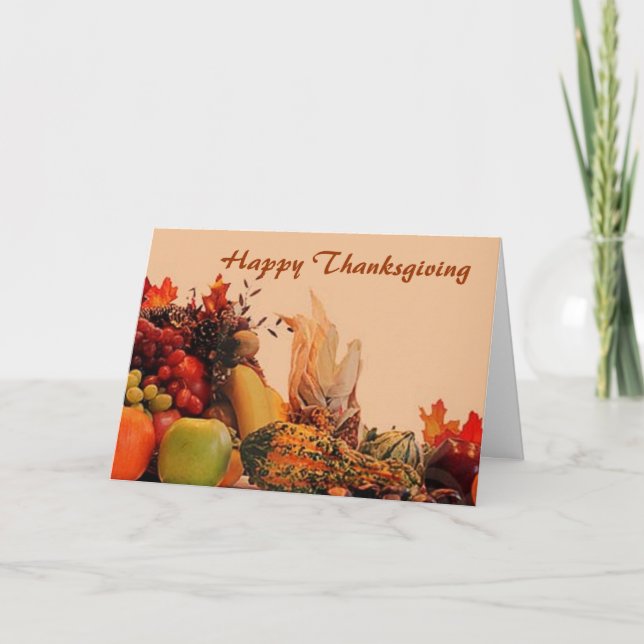 Happy Thanksgiving Holiday Card (Front)