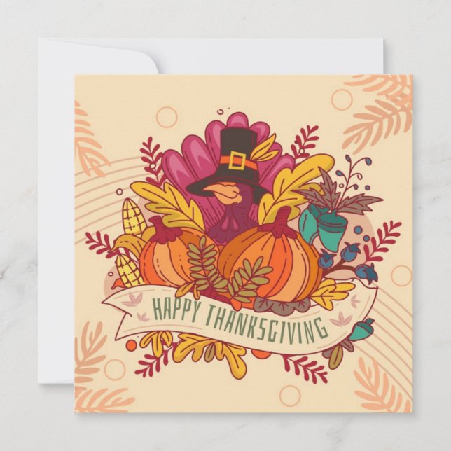 Happy Thanksgiving Holiday Card (Front)