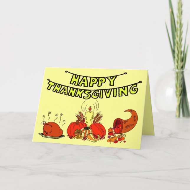 Happy Thanksgiving Holiday Card (Front)