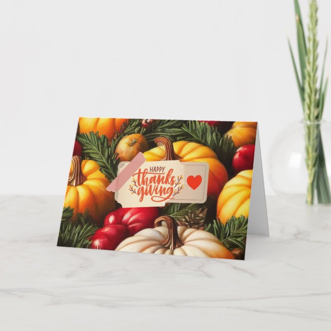 Happy Thanksgiving Holiday Card (Front)