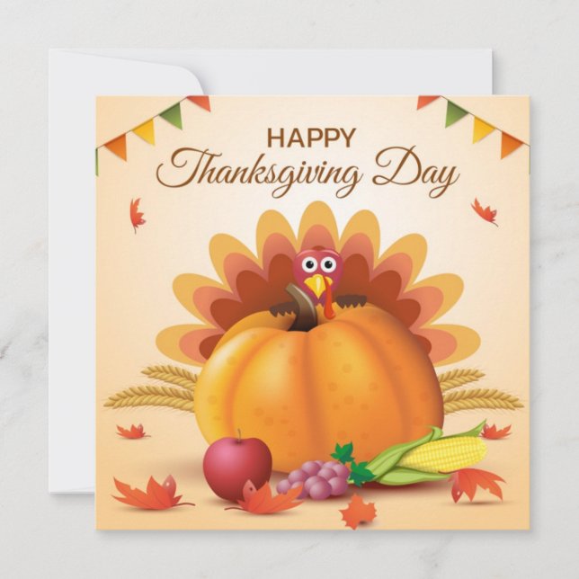 Happy Thanksgiving Holiday Card (Front)