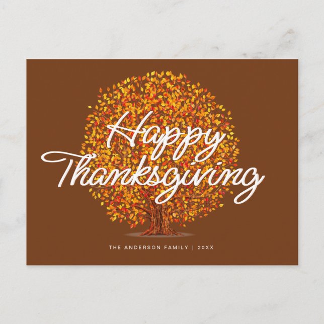 happy thanksgiving holiday card (Front)