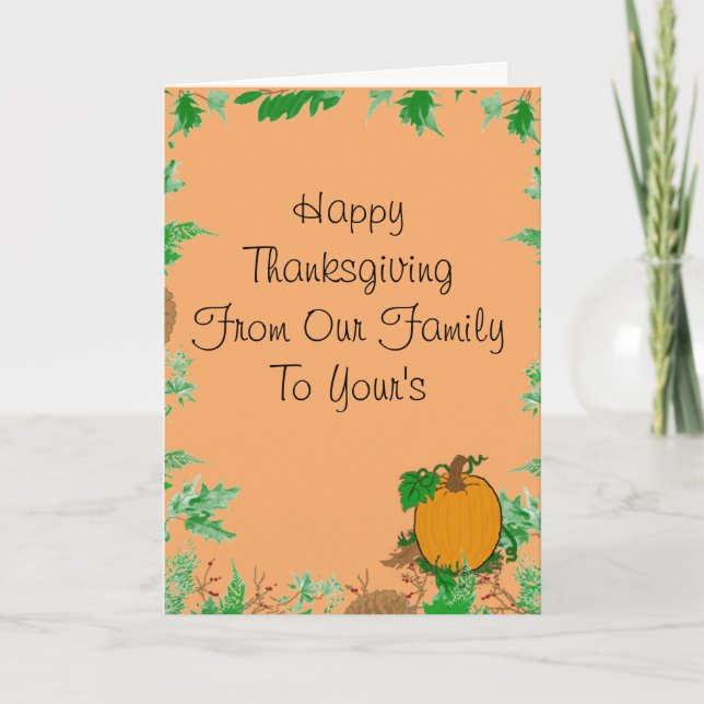 Happy thanksgiving holiday card (Front)