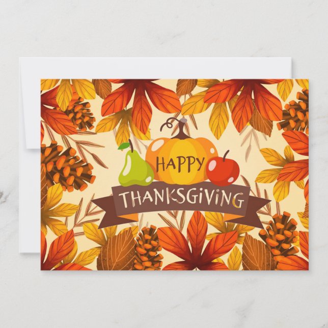 Happy Thanksgiving Holiday Card (Front)
