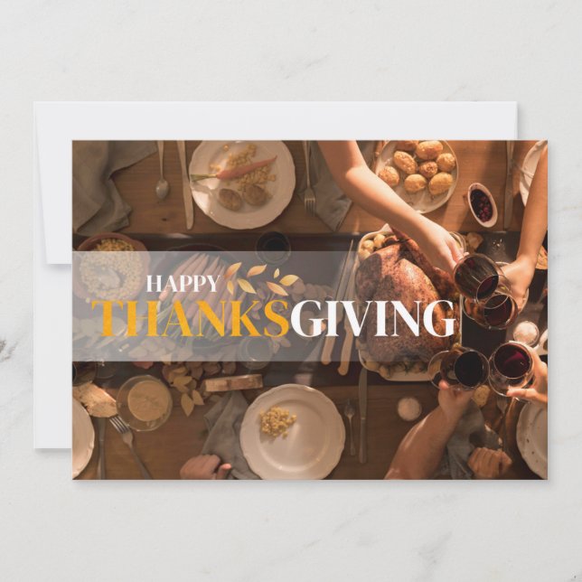 Happy Thanksgiving Holiday Card (Front)