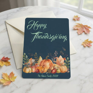 Happy Thanksgiving Holiday Card ,Thank You Card
