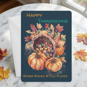 Happy Thanksgiving Holiday Card ,Thank You Card