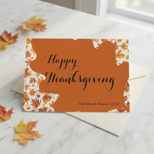 Happy Thanksgiving Holiday Card ,Thank You Card