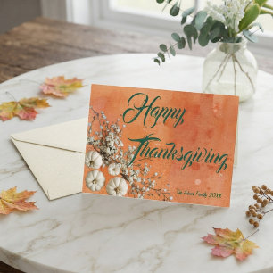 Happy Thanksgiving Holiday Card ,Thank You Card