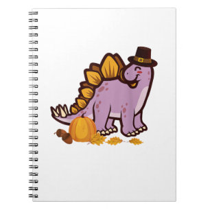 Happy Thanksgiving Holiday Cute Stegosaurus Dinosa Notebook
