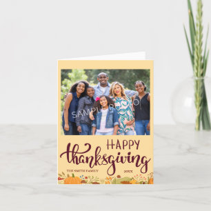 Happy Thanksgiving Holiday Photo Card