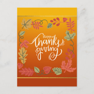 Happy Thanksgiving Holiday Postcard