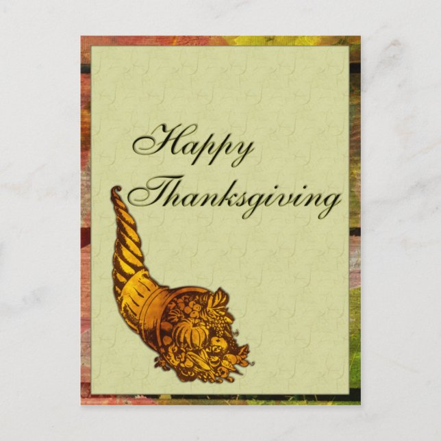 Happy Thanksgiving Holiday Postcard (Front)