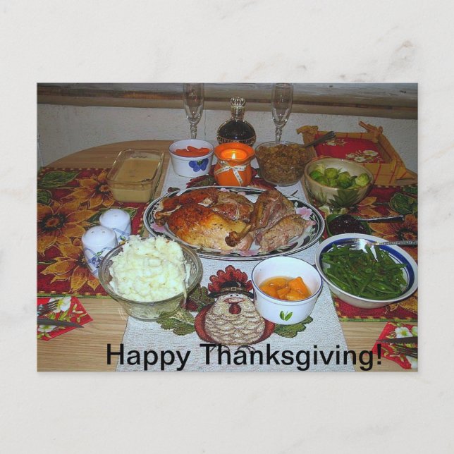 Happy Thanksgiving! Holiday Postcard (Front)