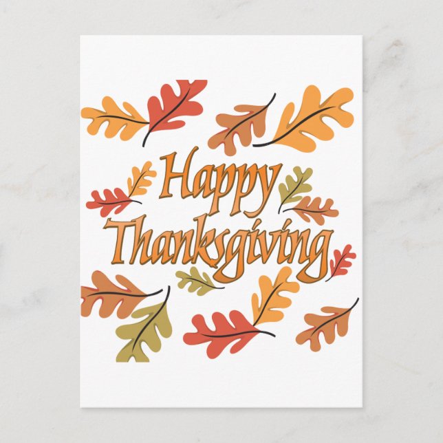 Happy Thanksgiving Holiday Postcard (Front)