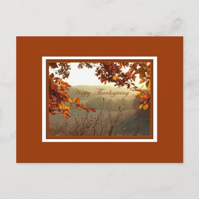 Happy Thanksgiving Holiday Postcard (Front)