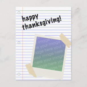 happy thanksgiving holiday postcard