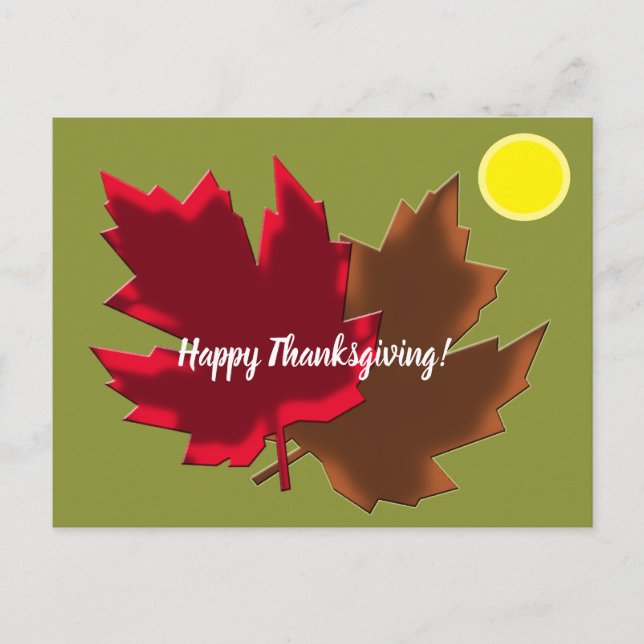Happy Thanksgiving Holiday Postcard (Front)